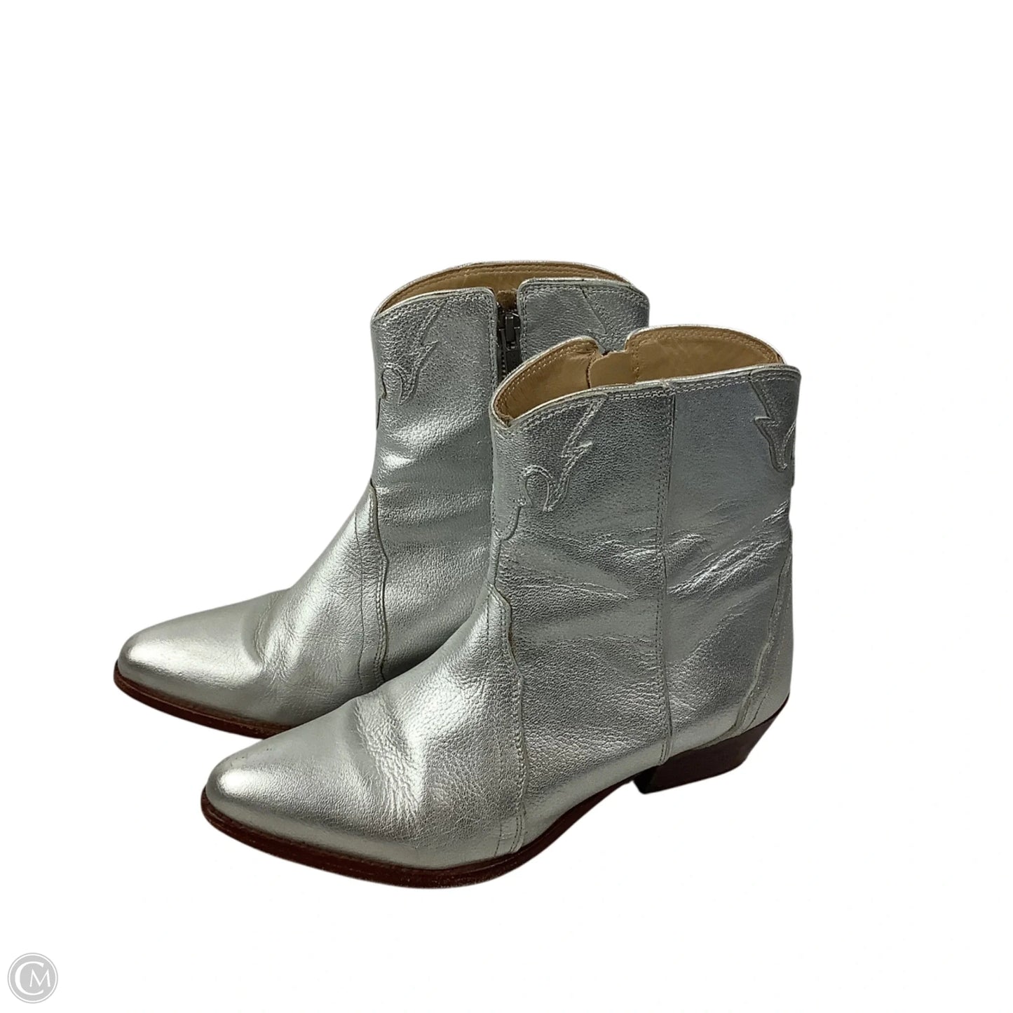 Boots Ankle Heels By Free People In Silver, Size: 8.5 (39)