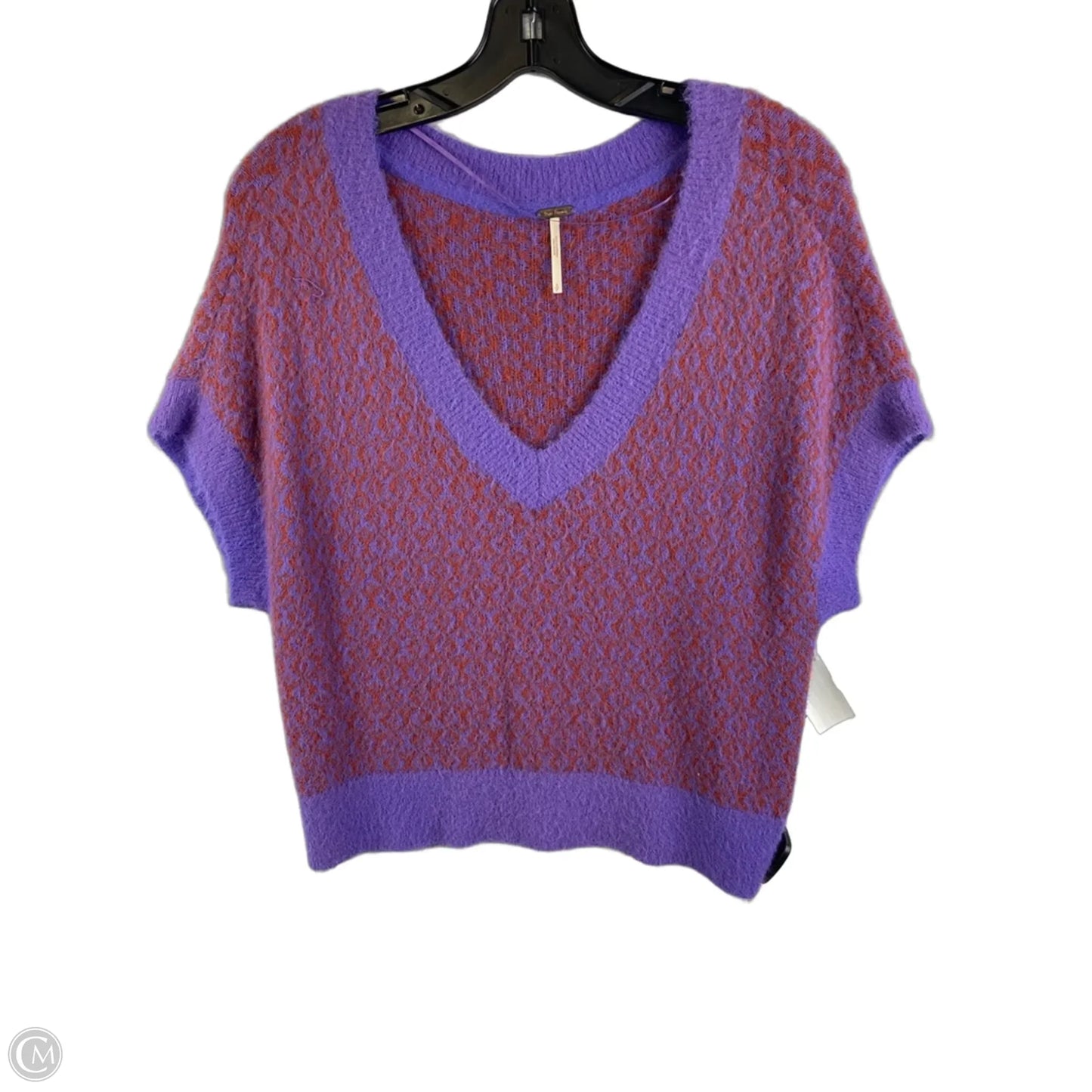 Top Short Sleeve By Free People In Purple, Size: Sp