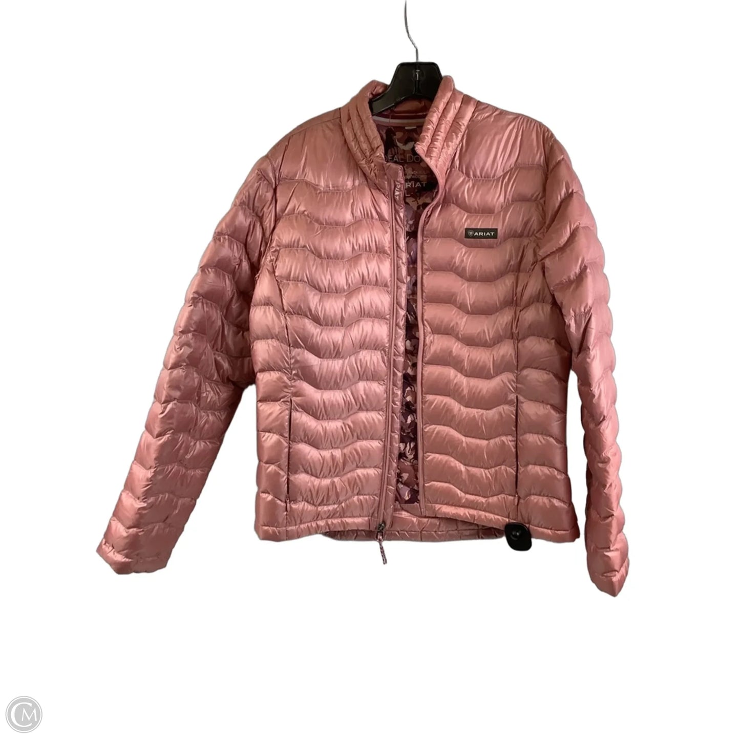 Jacket Puffer & Quilted By Ariat In Pink, Size: L