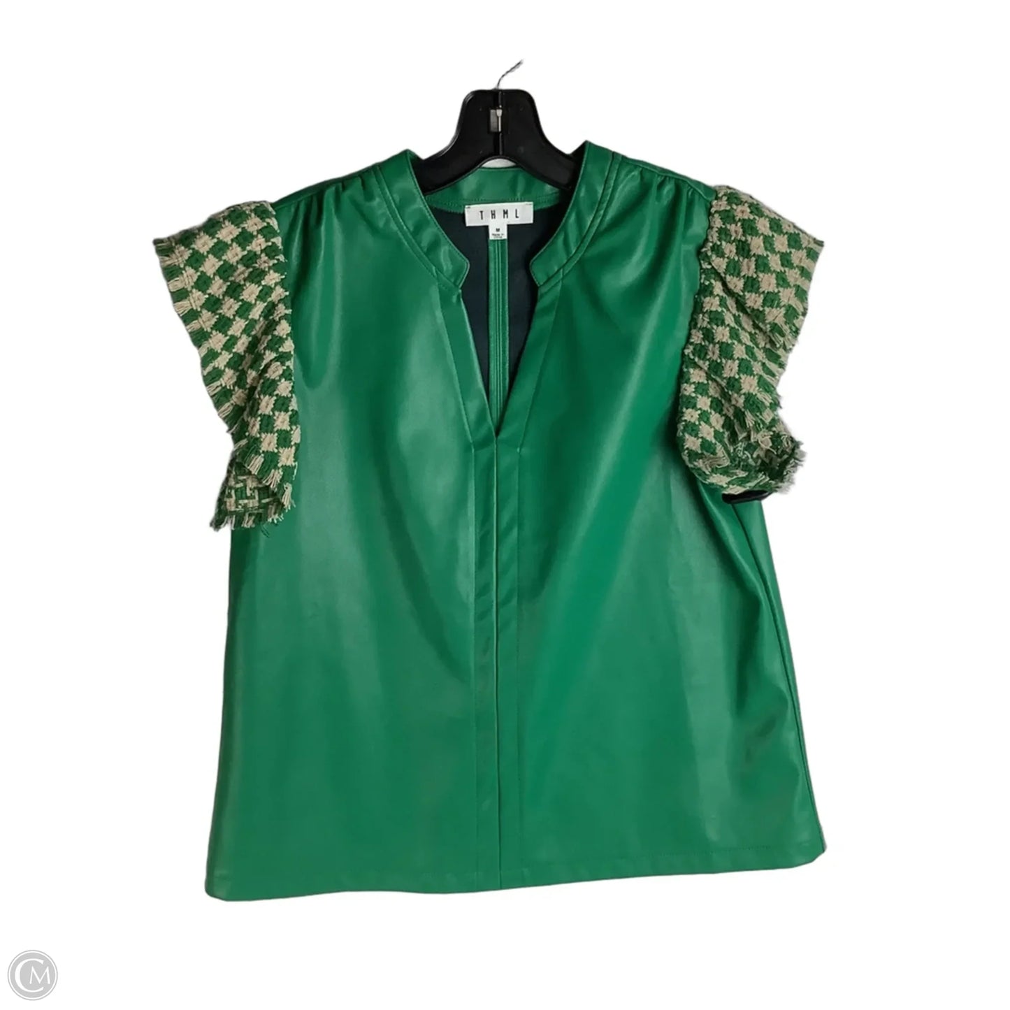 Top Short Sleeve By Thml In Green, Size: M