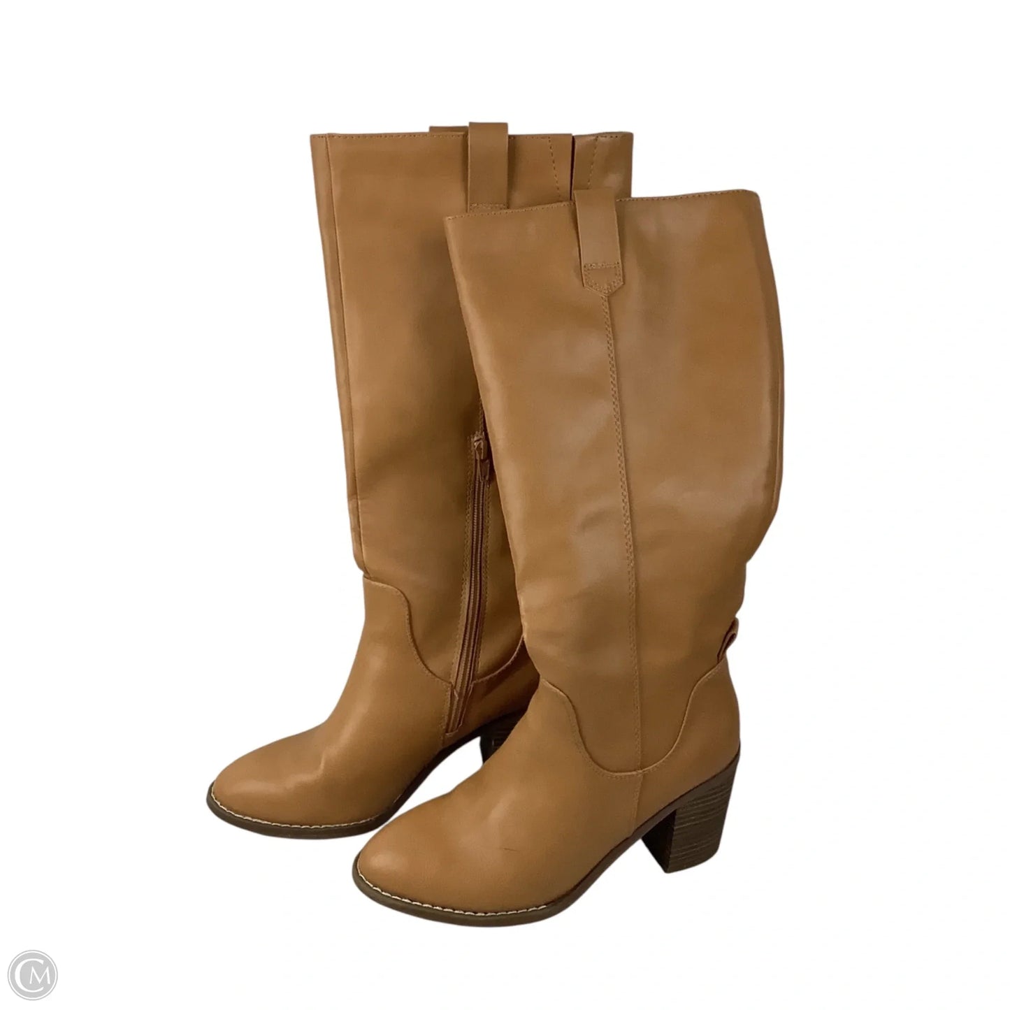 Boots Knee Heels By Universal Thread In Brown, Size: 8