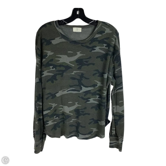 Top Long Sleeve By T.la In Camouflage Print, Size: M