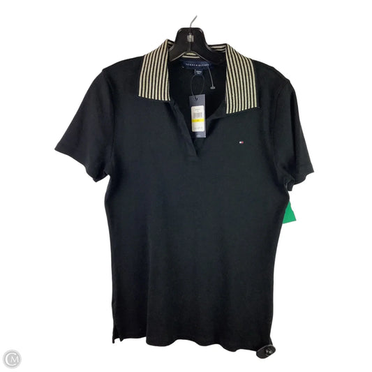 Top Short Sleeve By Tommy Hilfiger In Black, Size: M