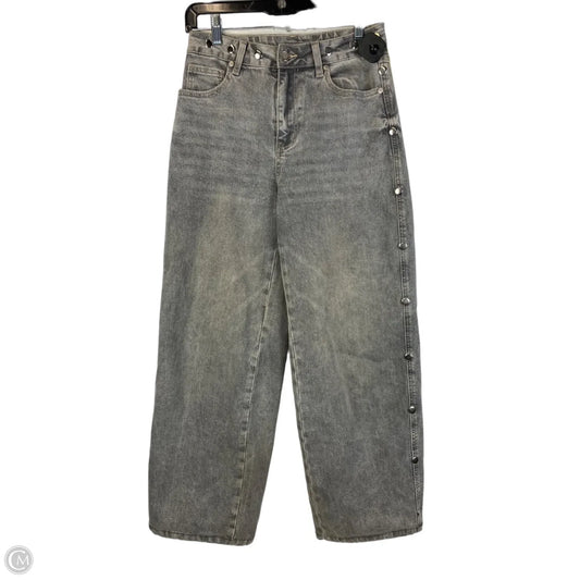Jeans Wide Leg By Avec Les Filles In Grey Denim, Size: 2 (26)