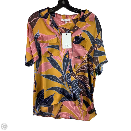 Top Short Sleeve By Dr2 In Multi-colored, Size: L