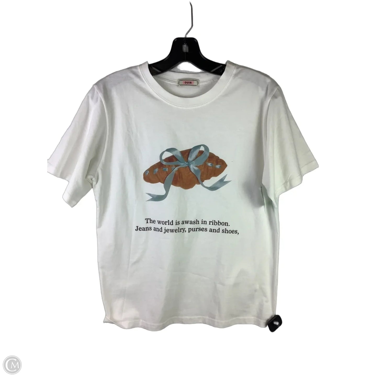 Top Short Sleeve Basic By Clothes Mentor In White, Size: M