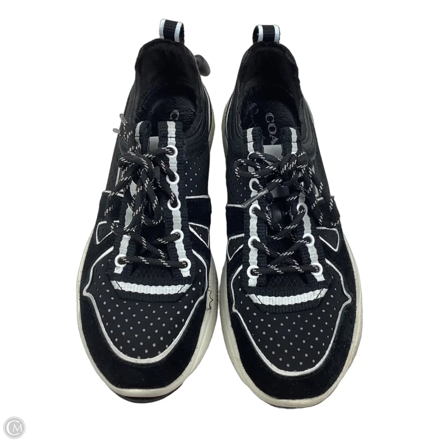Shoes Designer By Coach In Black & White, Size: 6