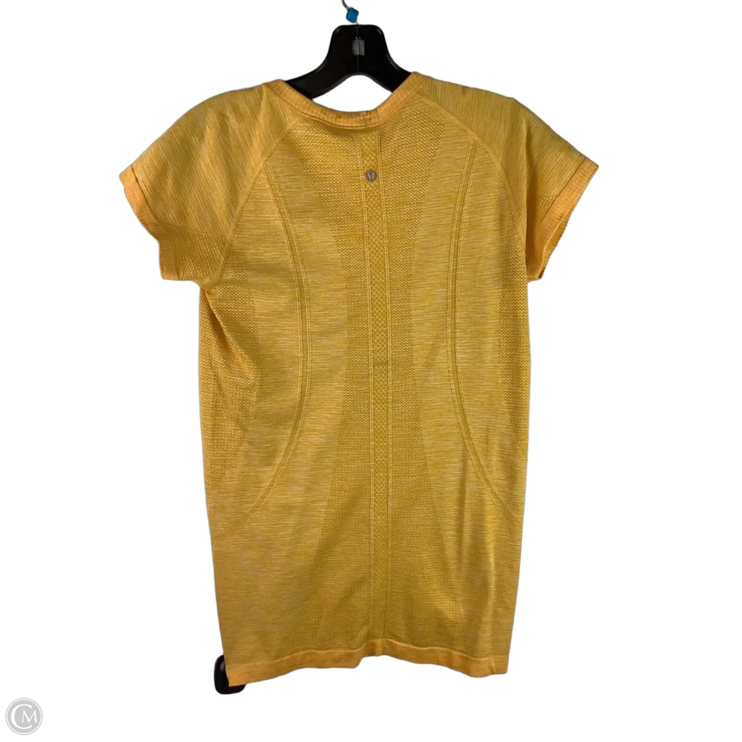 Athletic Top Short Sleeve By Lululemon In Yellow, Size: 8