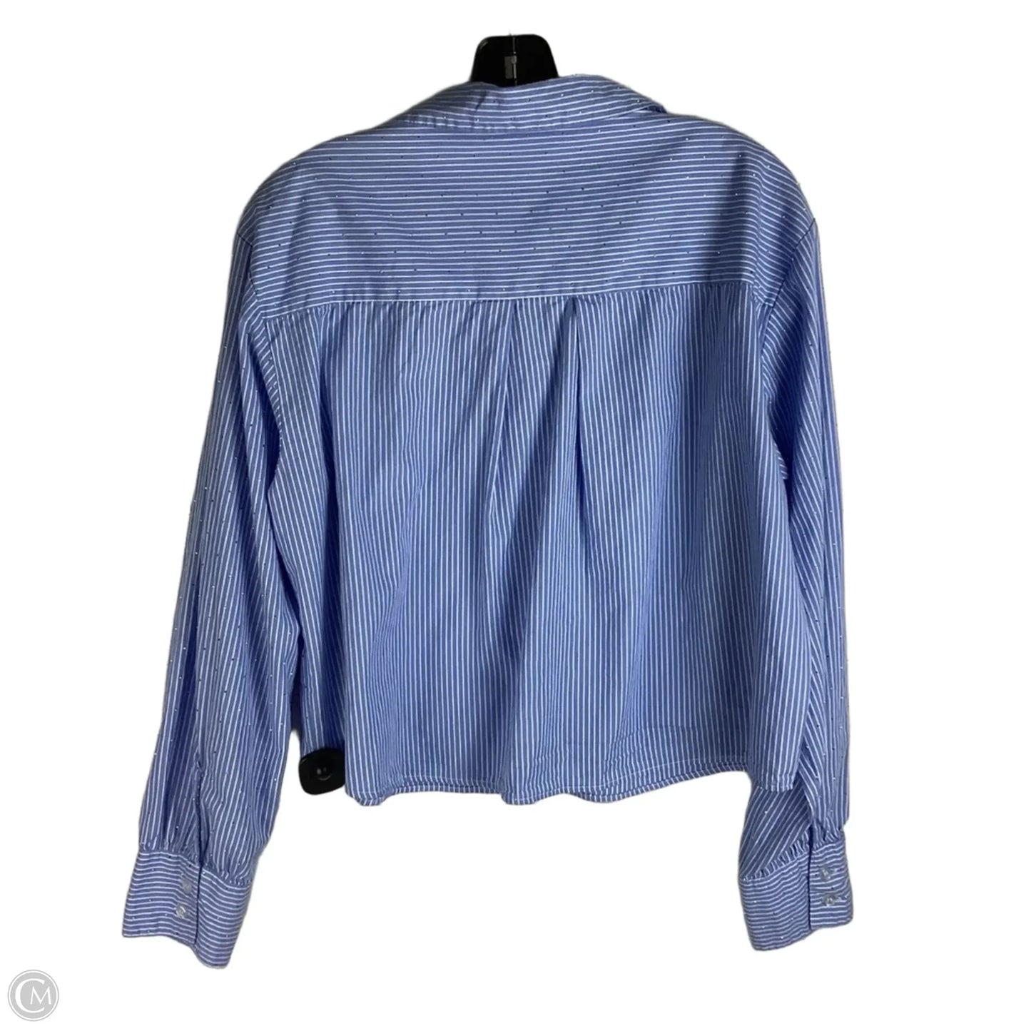 Blouse Long Sleeve By Velvet Heart In Striped Pattern, Size: L