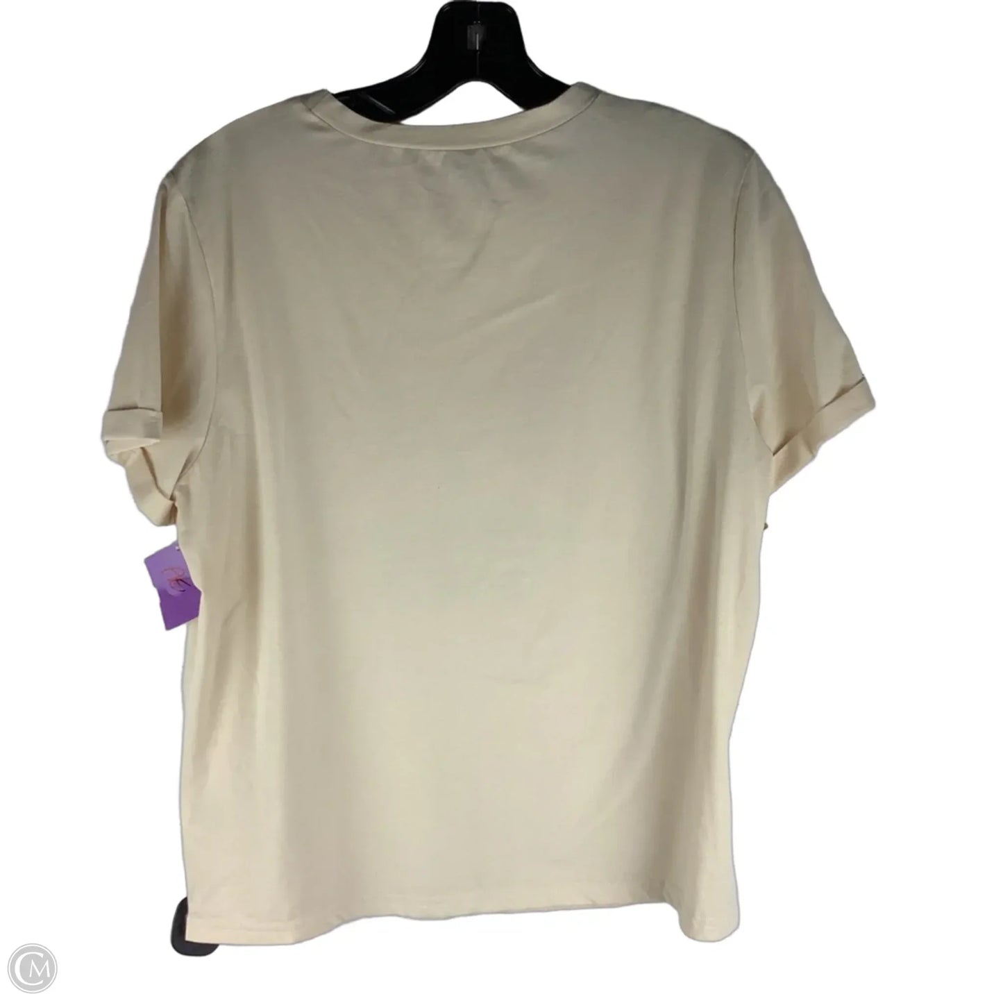 Top Short Sleeve By Shein In Red & Tan, Size: L
