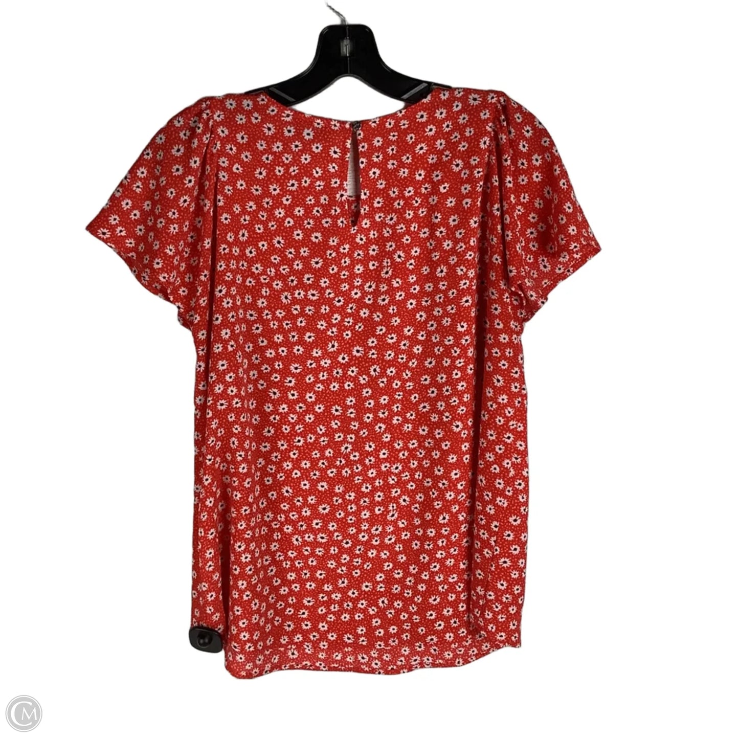 Top Short Sleeve By Cece In Floral Print, Size: M