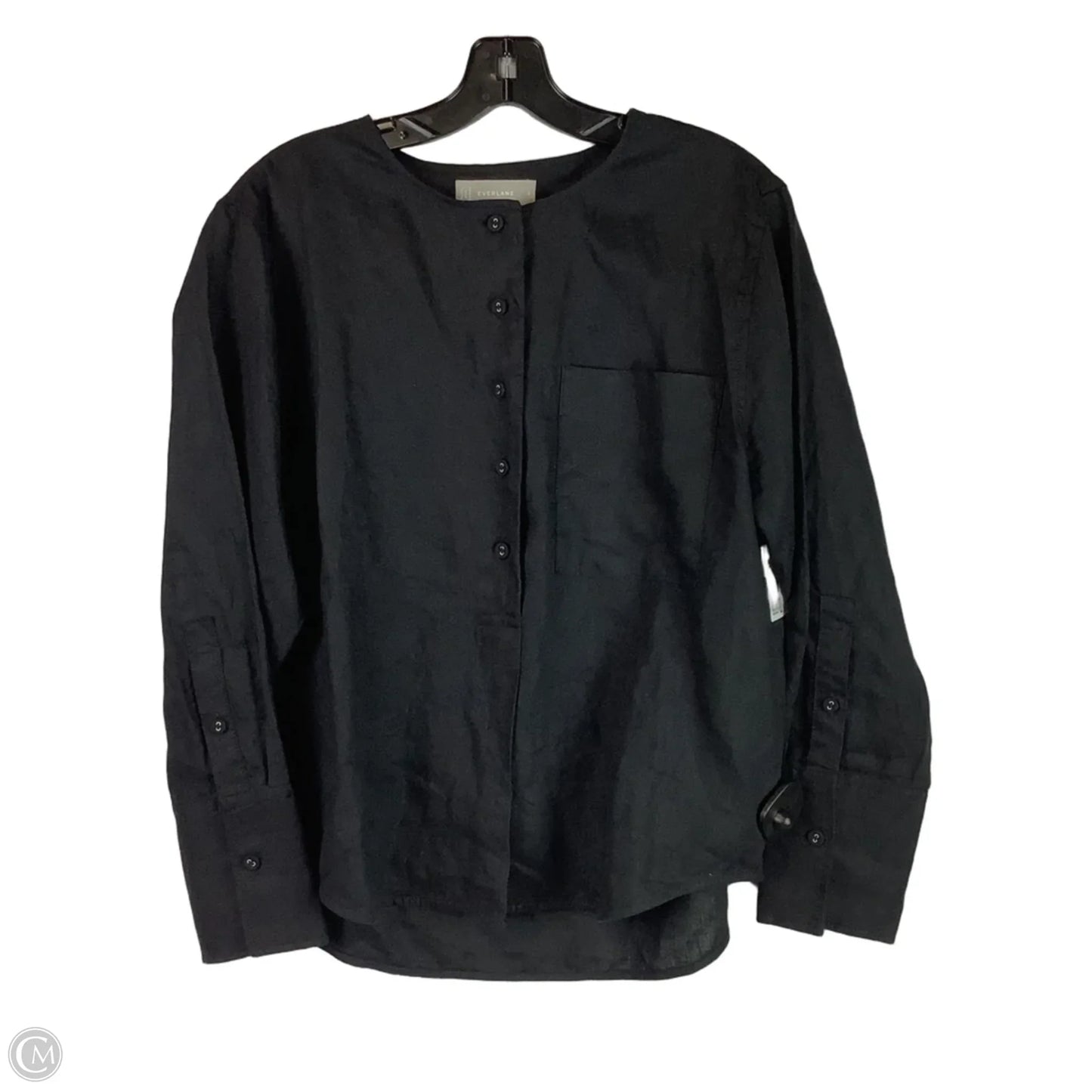 Top Long Sleeve By Everlane In Black, Size: 8