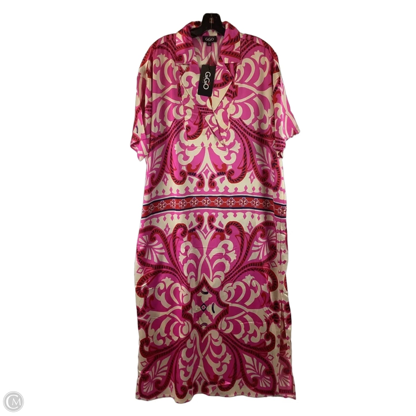 Dress Casual Maxi By Gigio In Pink & White, Size: S