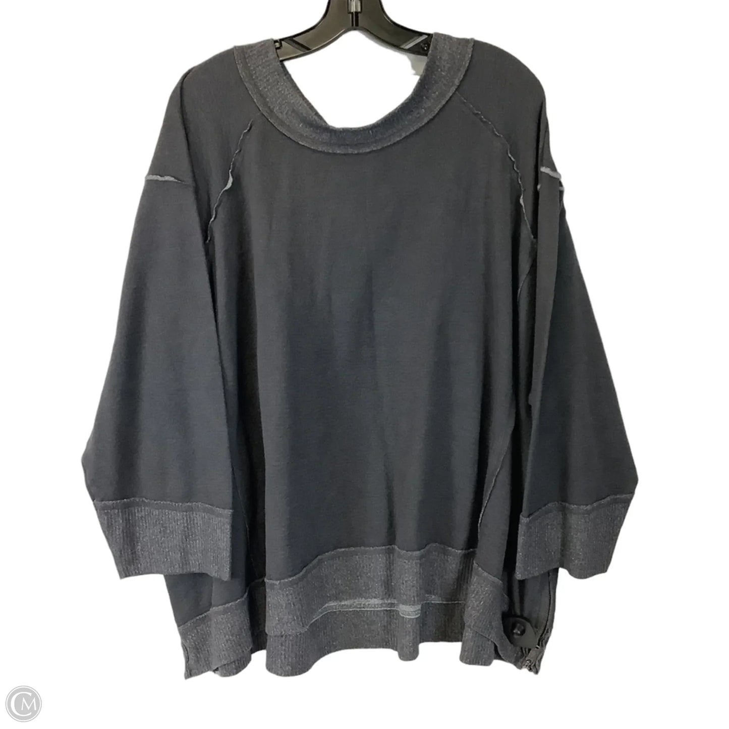 Sweatshirt Collar By Free People In Grey, Size: S