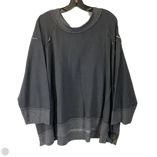 Sweatshirt Collar By Free People In Grey, Size: S