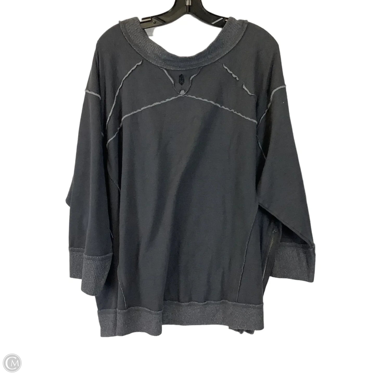 Sweatshirt Collar By Free People In Grey, Size: S
