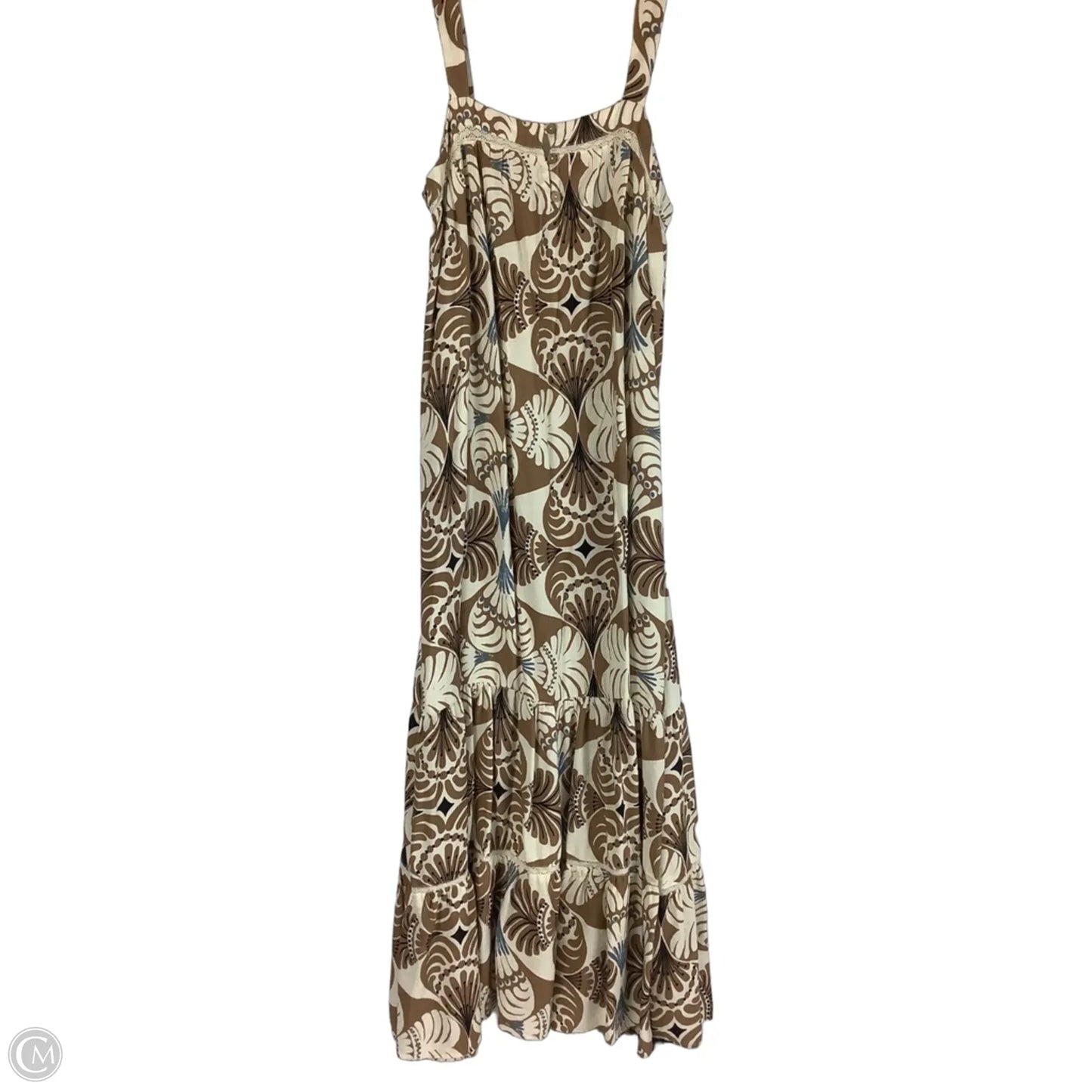 Dress Casual Midi By Vestique In Blue & Brown, Size: S