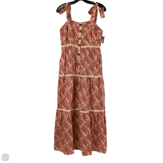 Dress Casual Maxi By Spartina In Orange & Crea,, Size: Xs