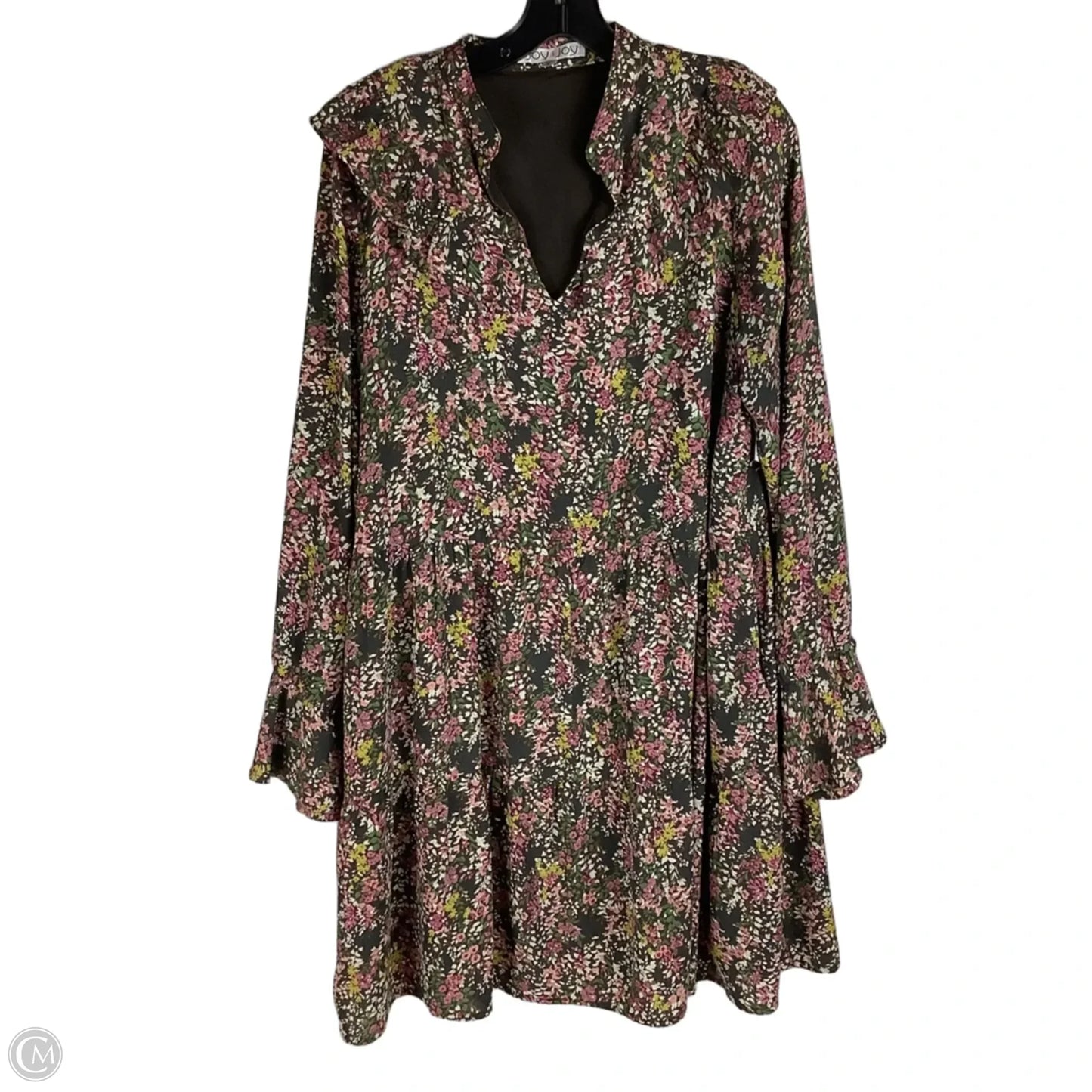 Dress Casual Short By Joy Joy In Floral Print, Size: L