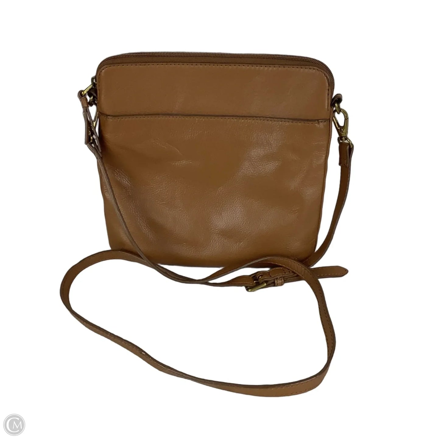 Crossbody Leather By Fossil, Size: Medium