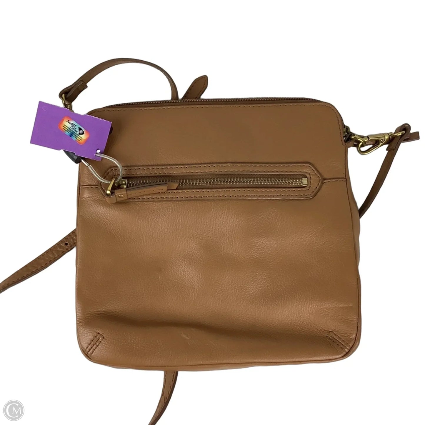 Crossbody Leather By Fossil, Size: Medium