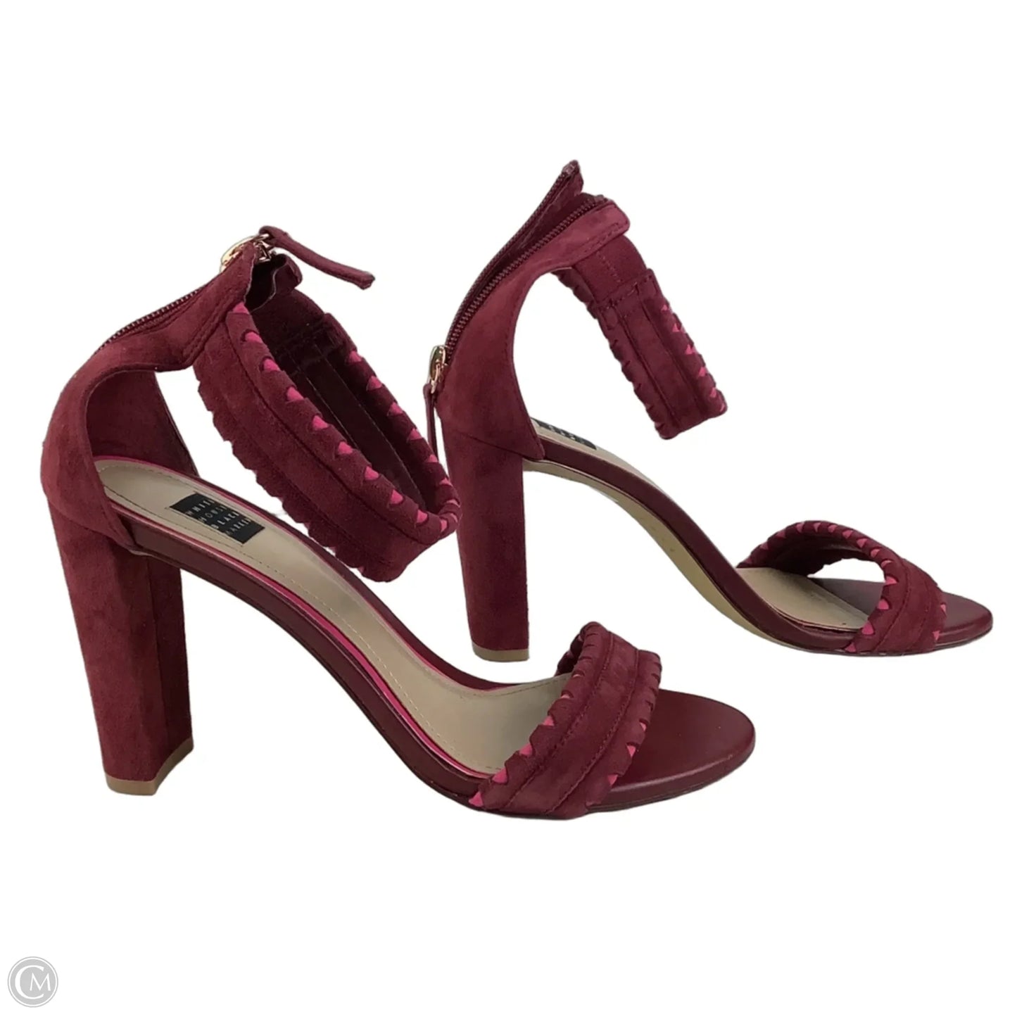 Sandals Heels Block By White House Black Market In Pink, Size: 7