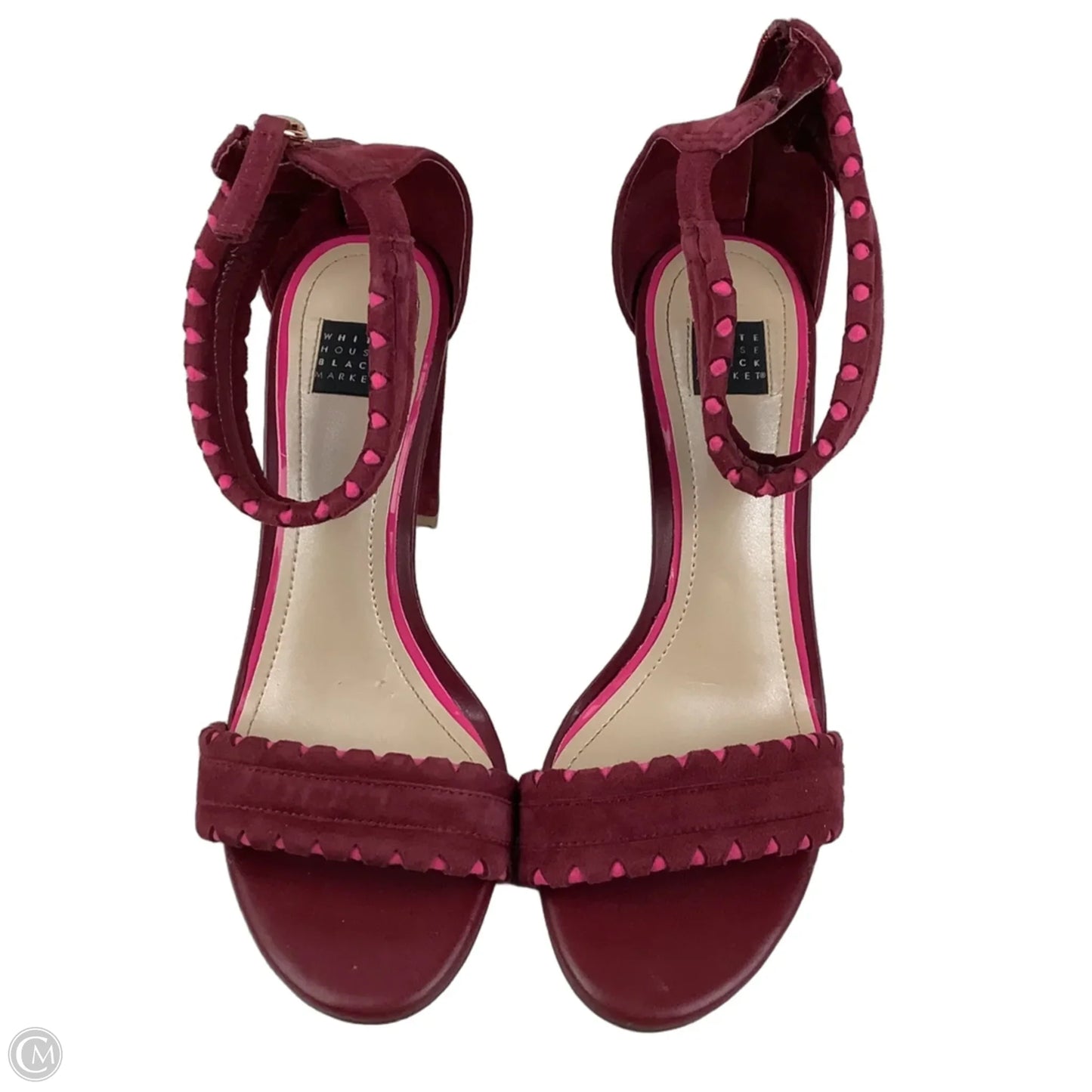 Sandals Heels Block By White House Black Market In Pink, Size: 7