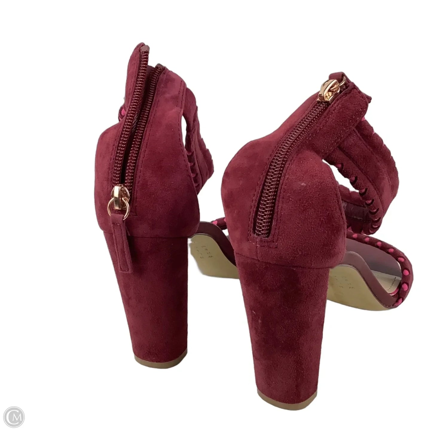 Sandals Heels Block By White House Black Market In Pink, Size: 7