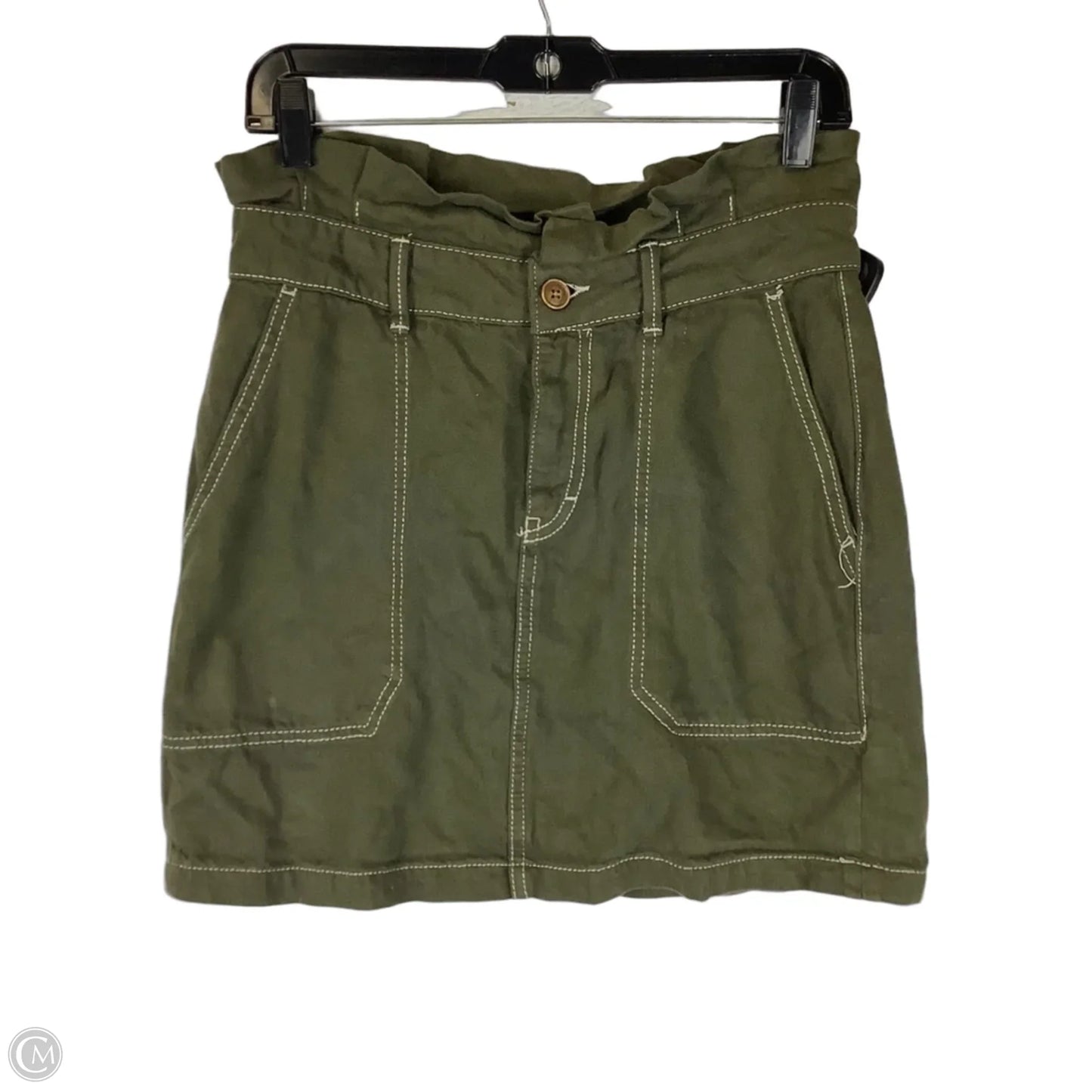 Skirt Mini & Short By Free People In Green & White, Size: 8