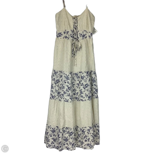 Dress Party Midi By Sim & Sam In Blue & Cream, Size: Xs