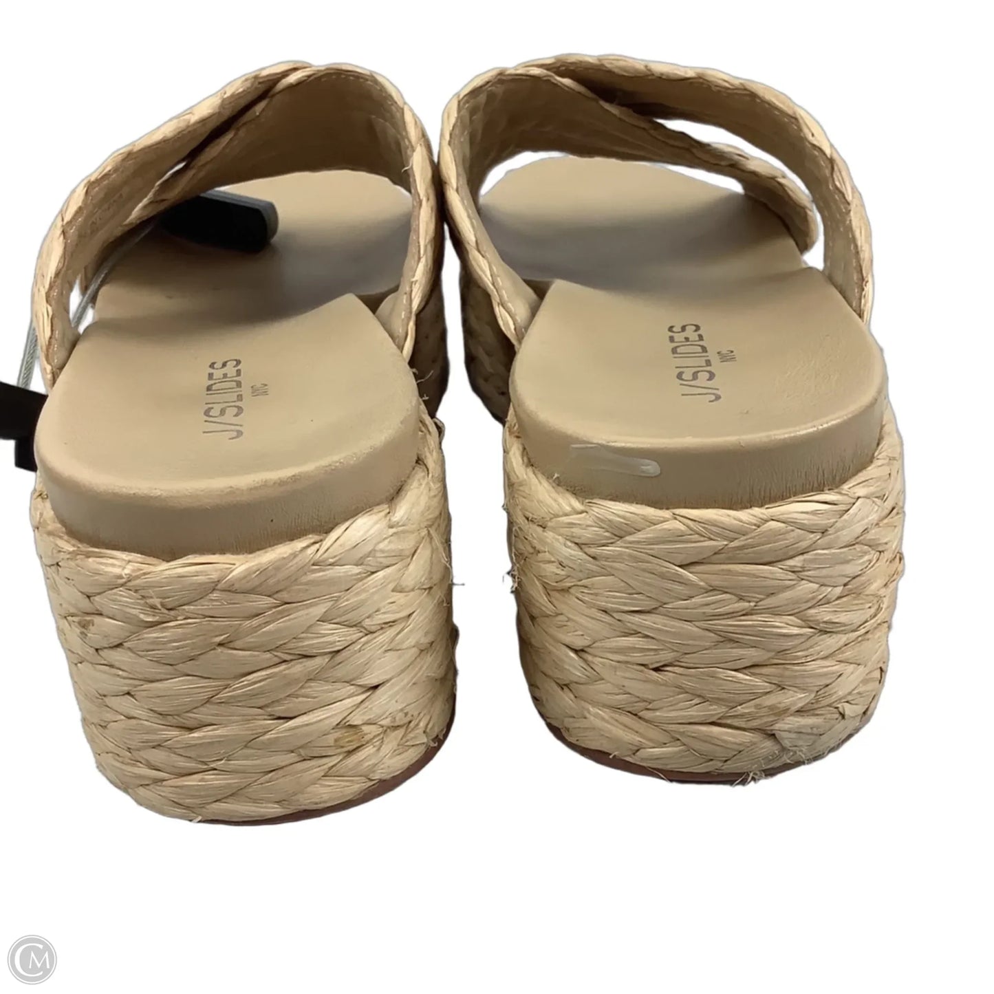 Sandals Heels Platform By J Slides In Tan, Size: 9