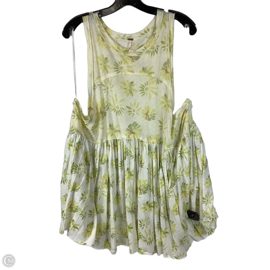 Dress Casual Short By Free People In Green & Yellow, Size: S