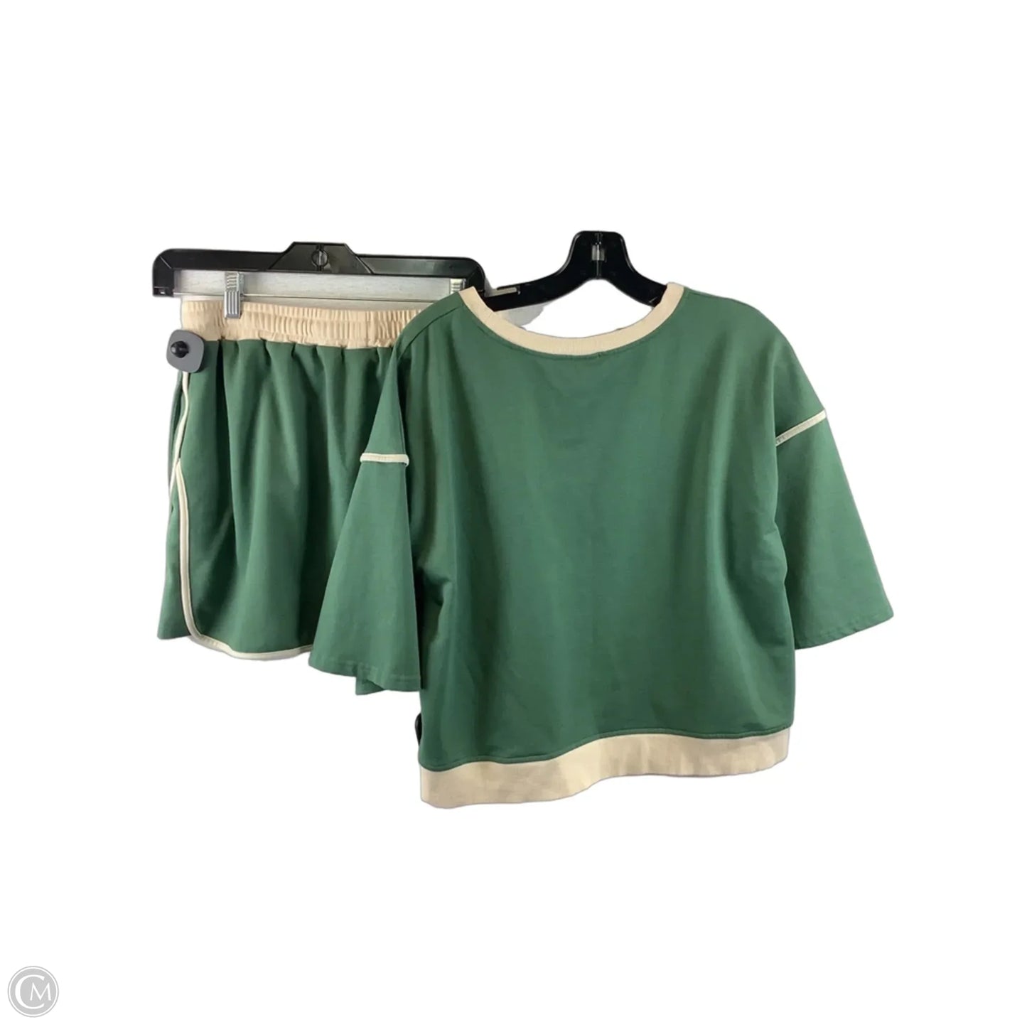 Skirt Set 2pc By Cme In Green & White, Size: M