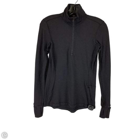 Athletic Top Long Sleeve Collar By Lululemon In Black