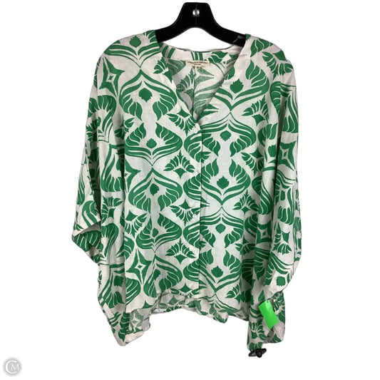 Top Short Sleeve By Christian Siriano In Green, Size: Xl