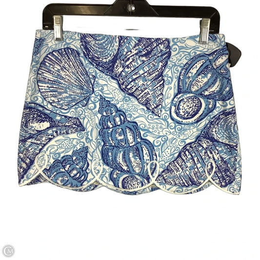 Skirt Designer By Lilly Pulitzer In Blue & White, Size: 2