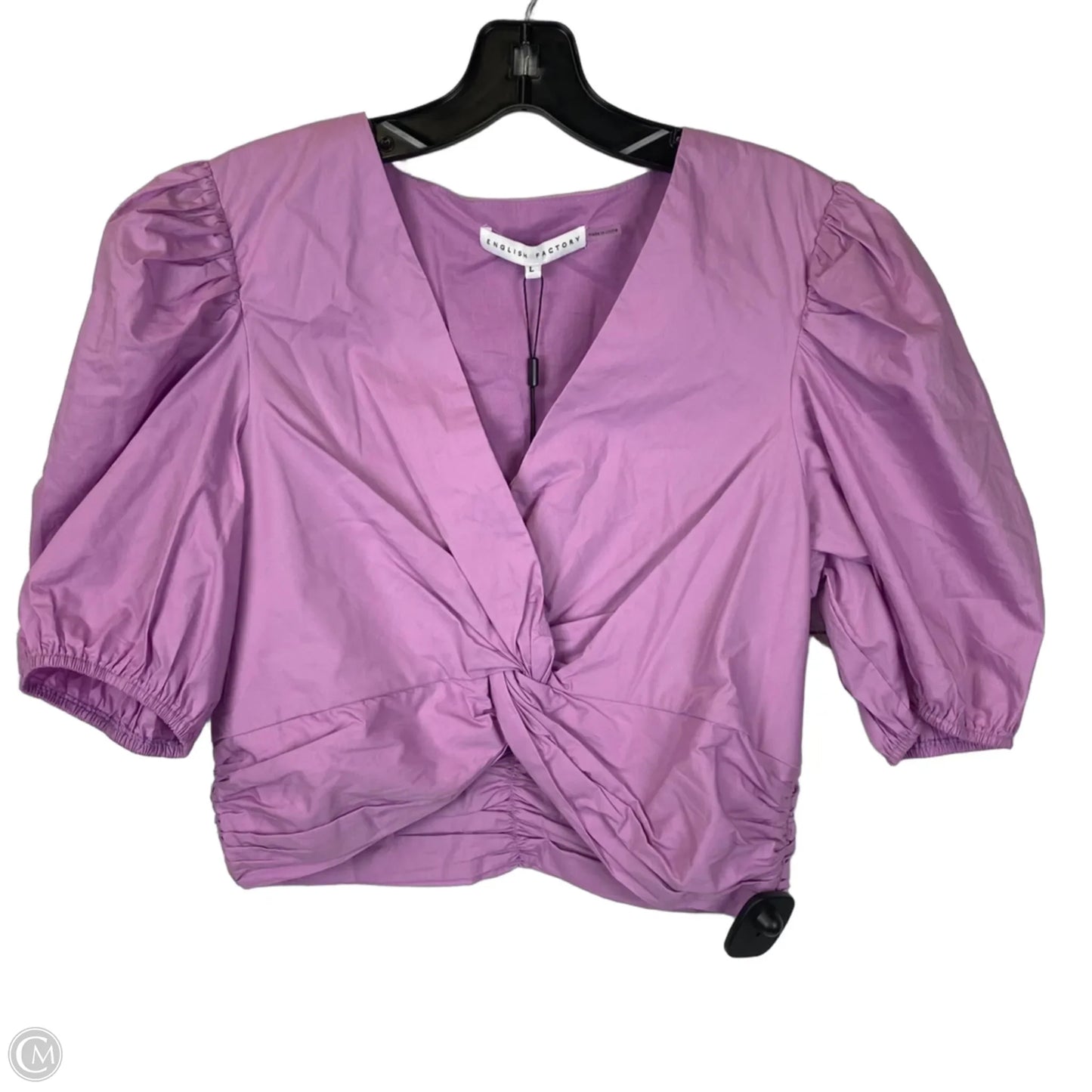 Top Short Sleeve By English Factory In Purple, Size: L