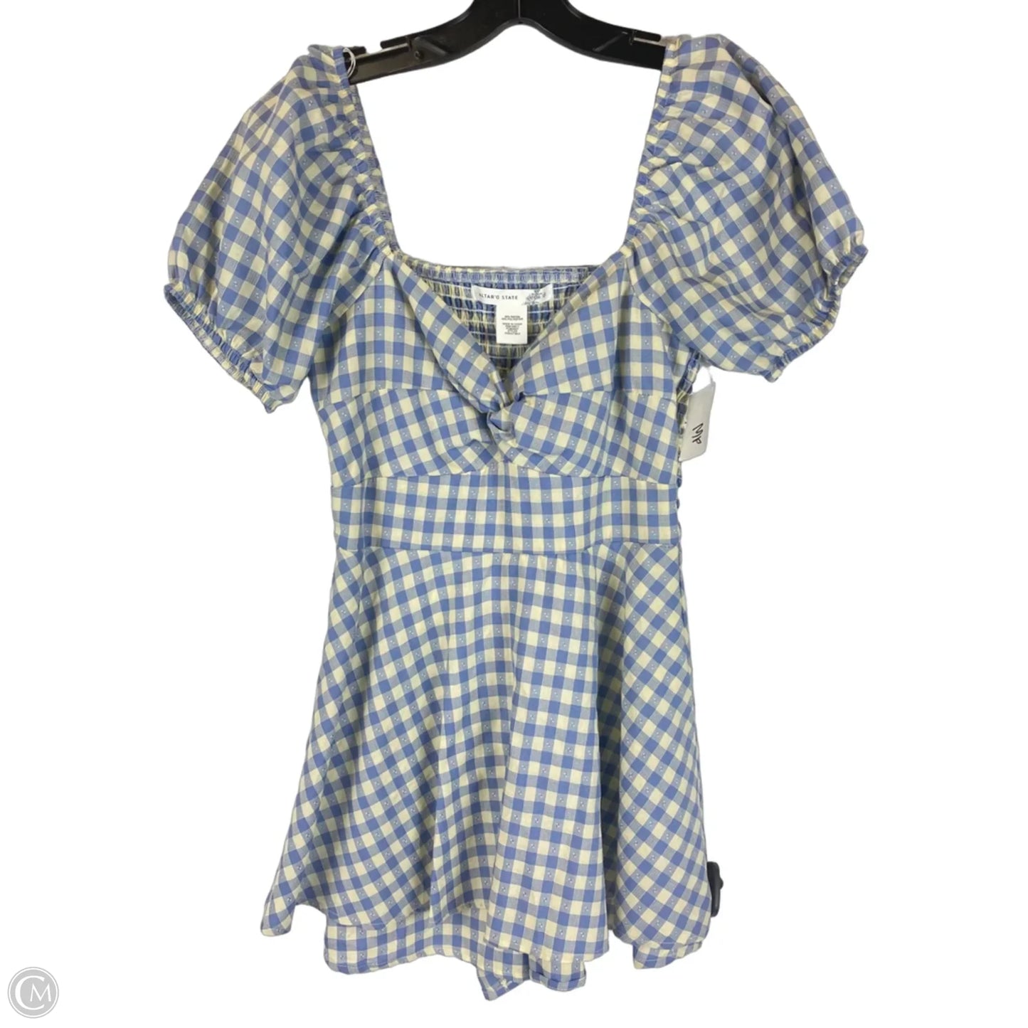 Dress Party Short By Altard State In Blue & Yellow, Size: S