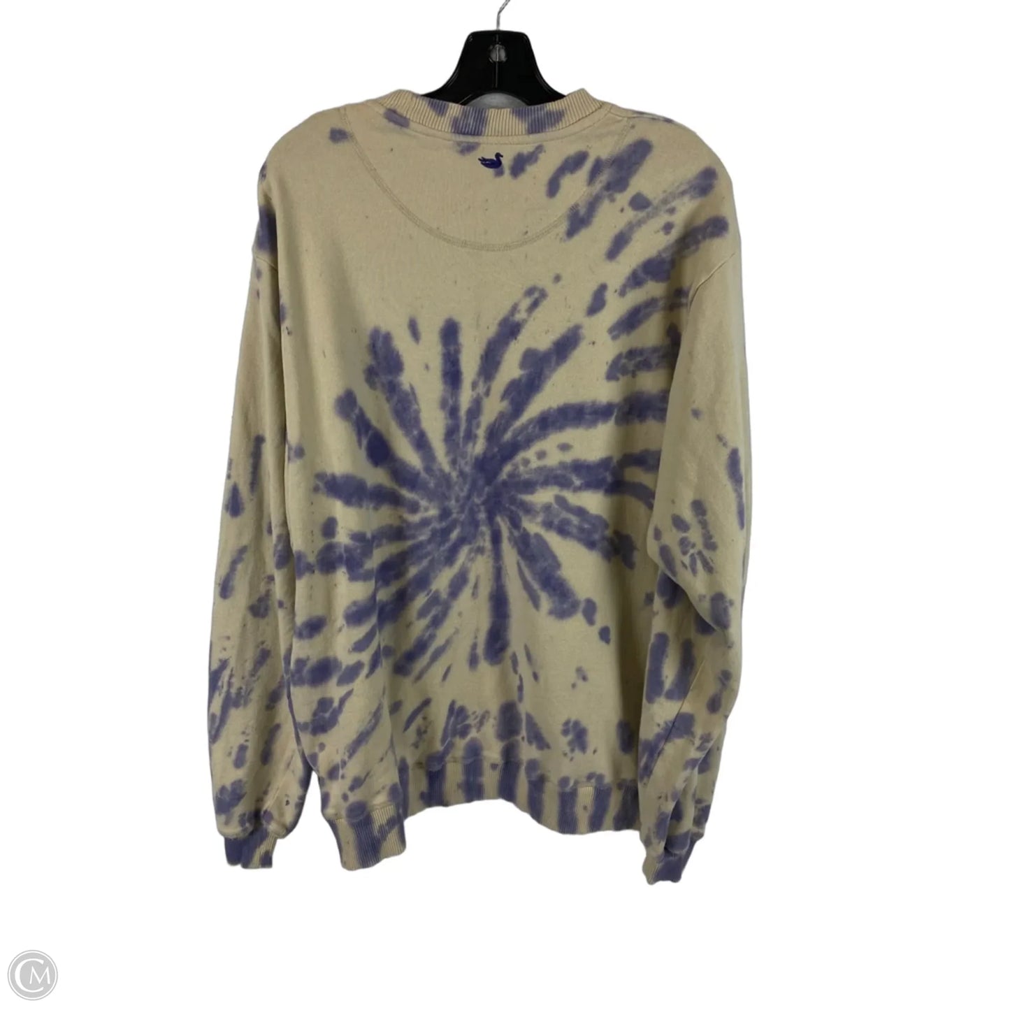 Sweatshirt Crewneck By Cmc In Cream & Purple, Size: M