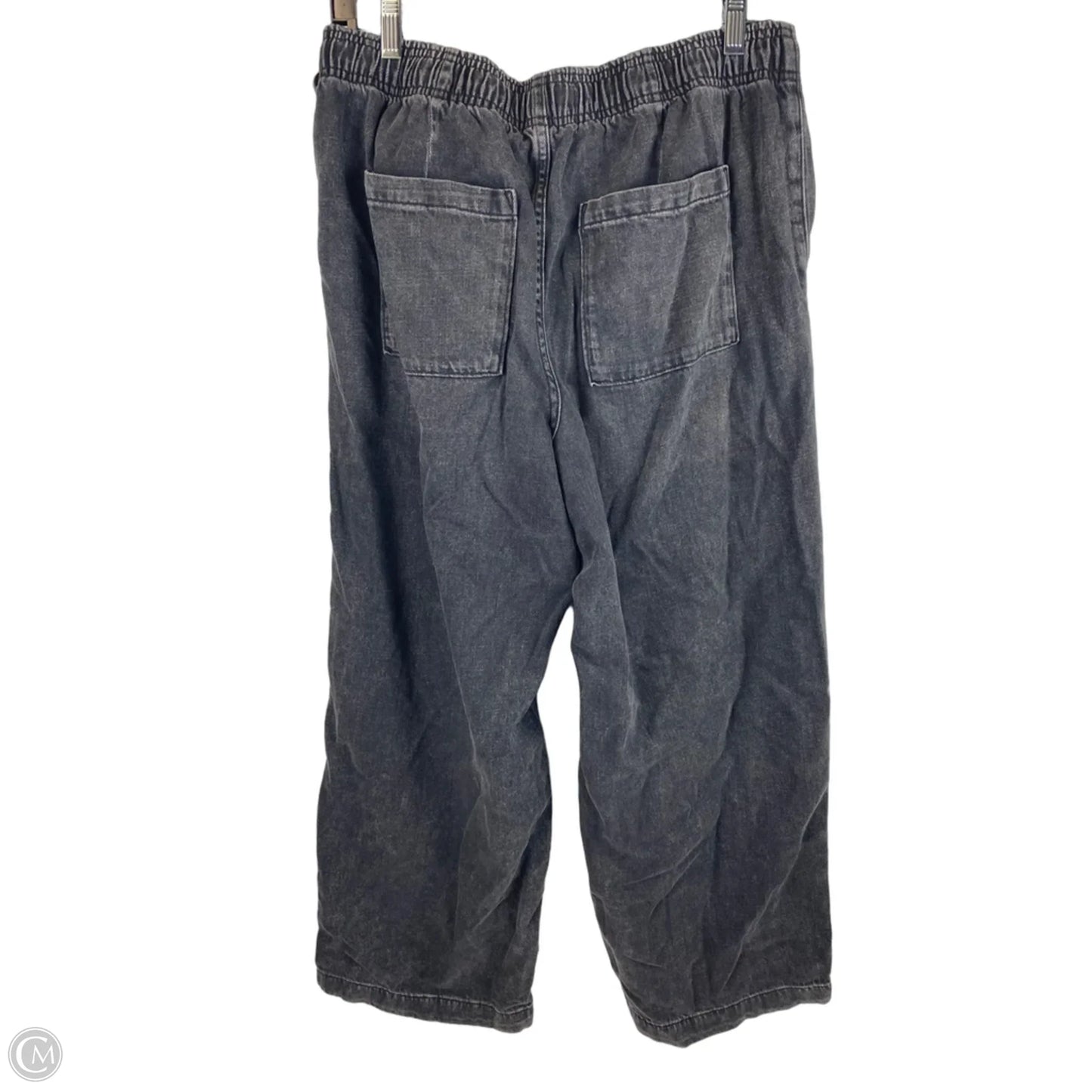 Jeans Wide Leg By Gap In Black Denim, Size: M