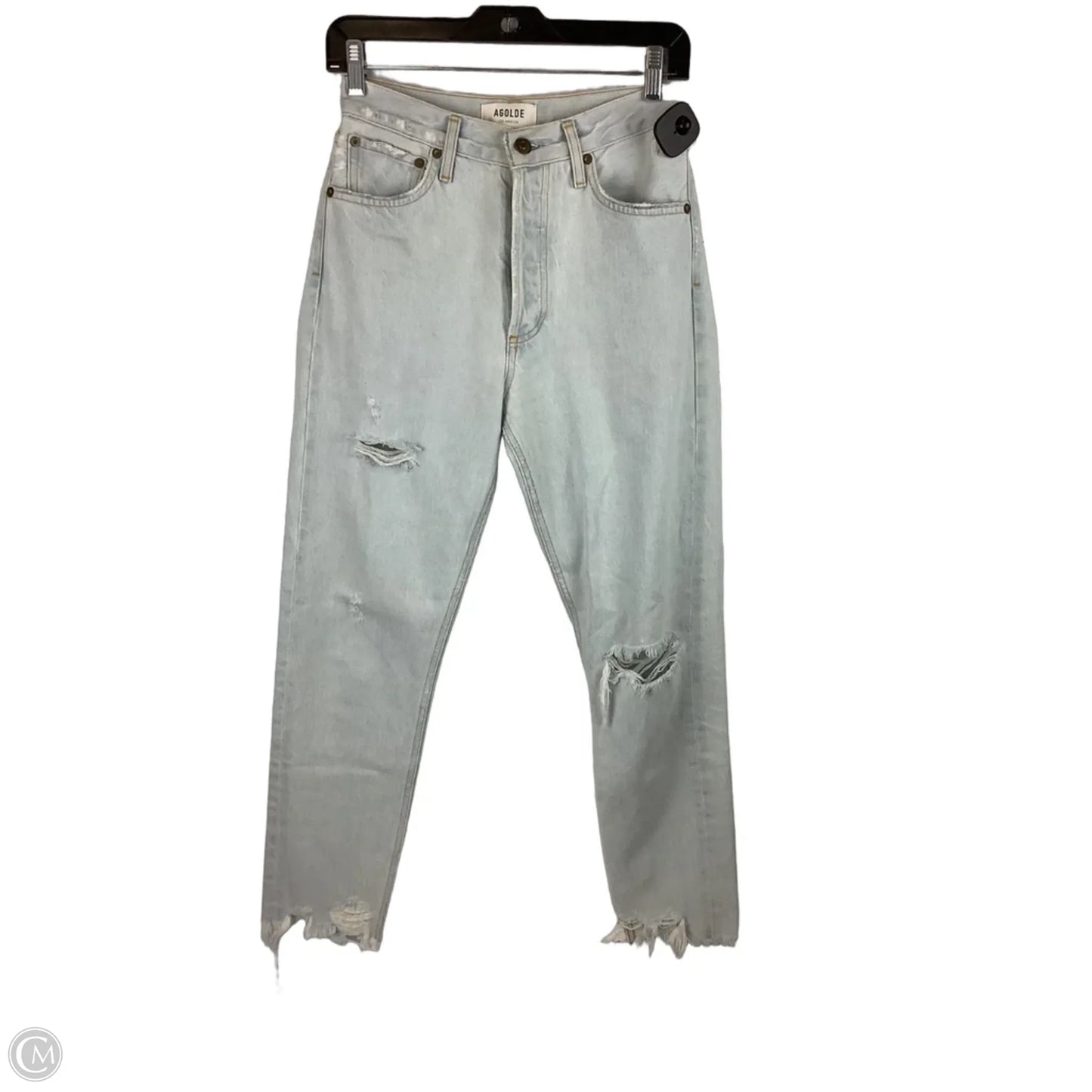 Jeans Straight By Agolde In Blue Denim, Size: 2