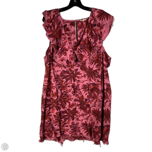 Dress Casual Short By Pilcro In Pink & Red, Size: Xl