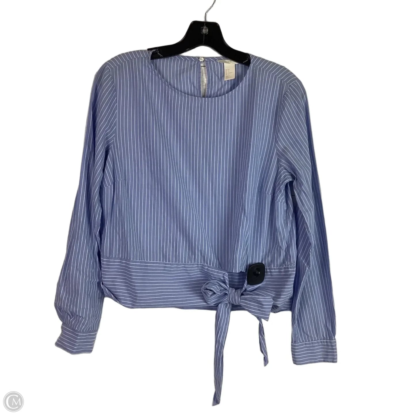 Top Long Sleeve By H&m In Striped Pattern, Size: 4