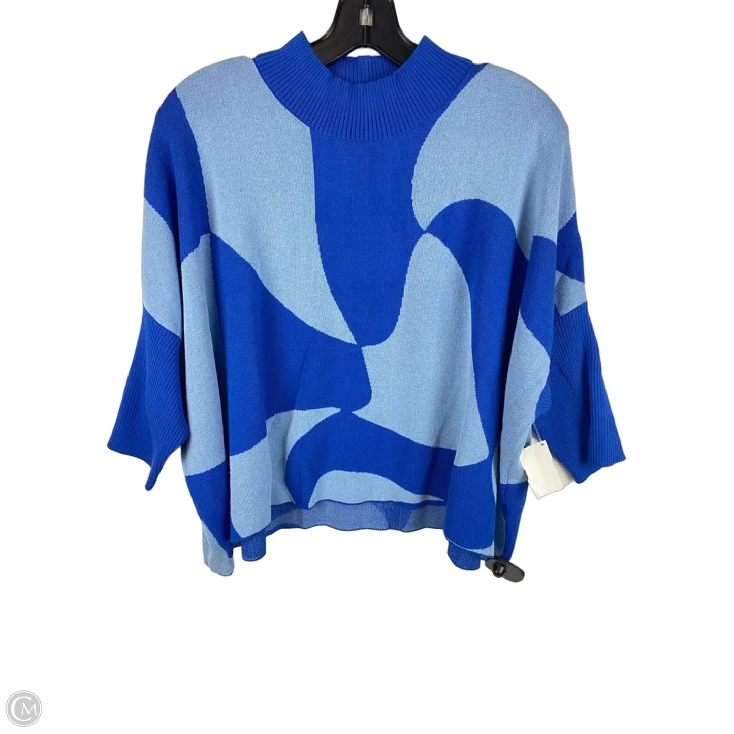 Sweater Short Sleeve By Kerisma In Blue, Size: Osfm