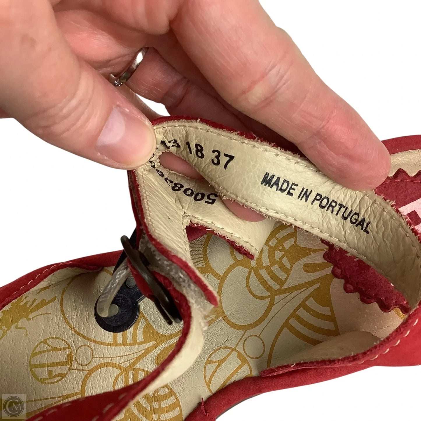 Sandals Heels Wedge By Fly London In Red, Size: 6.5 (37)