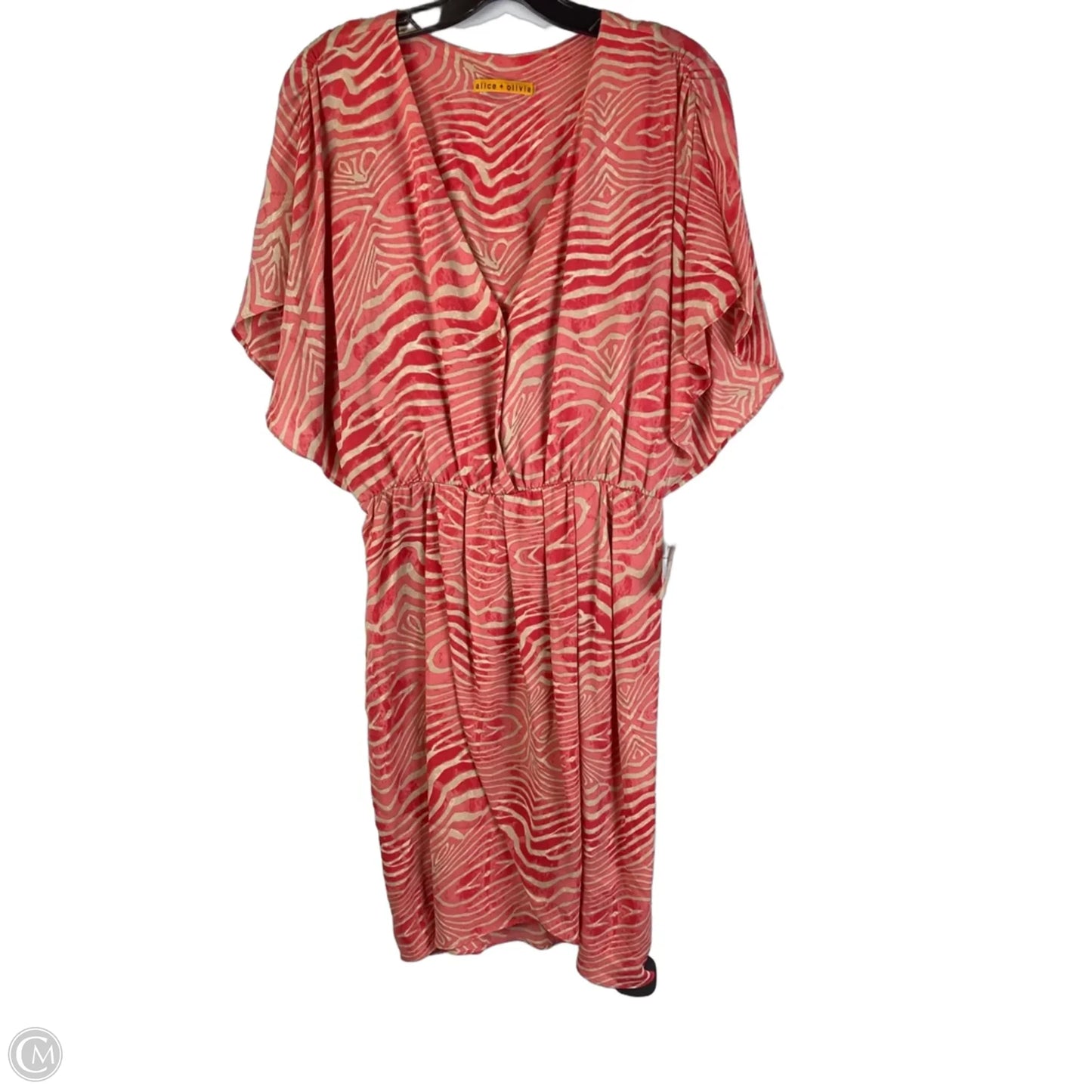 Dress Designer By Alice + Olivia In Pink & Tan, Size: M