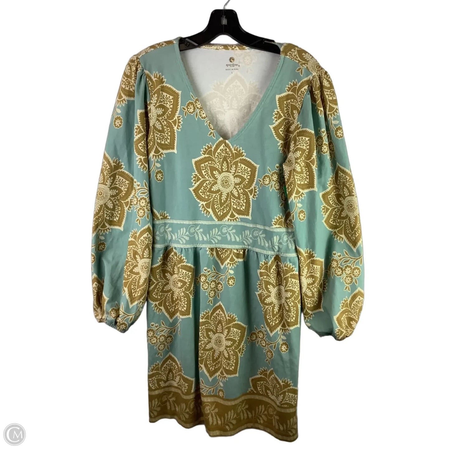 Dress Casual Short By Spartina In Blue & Green, Size: L