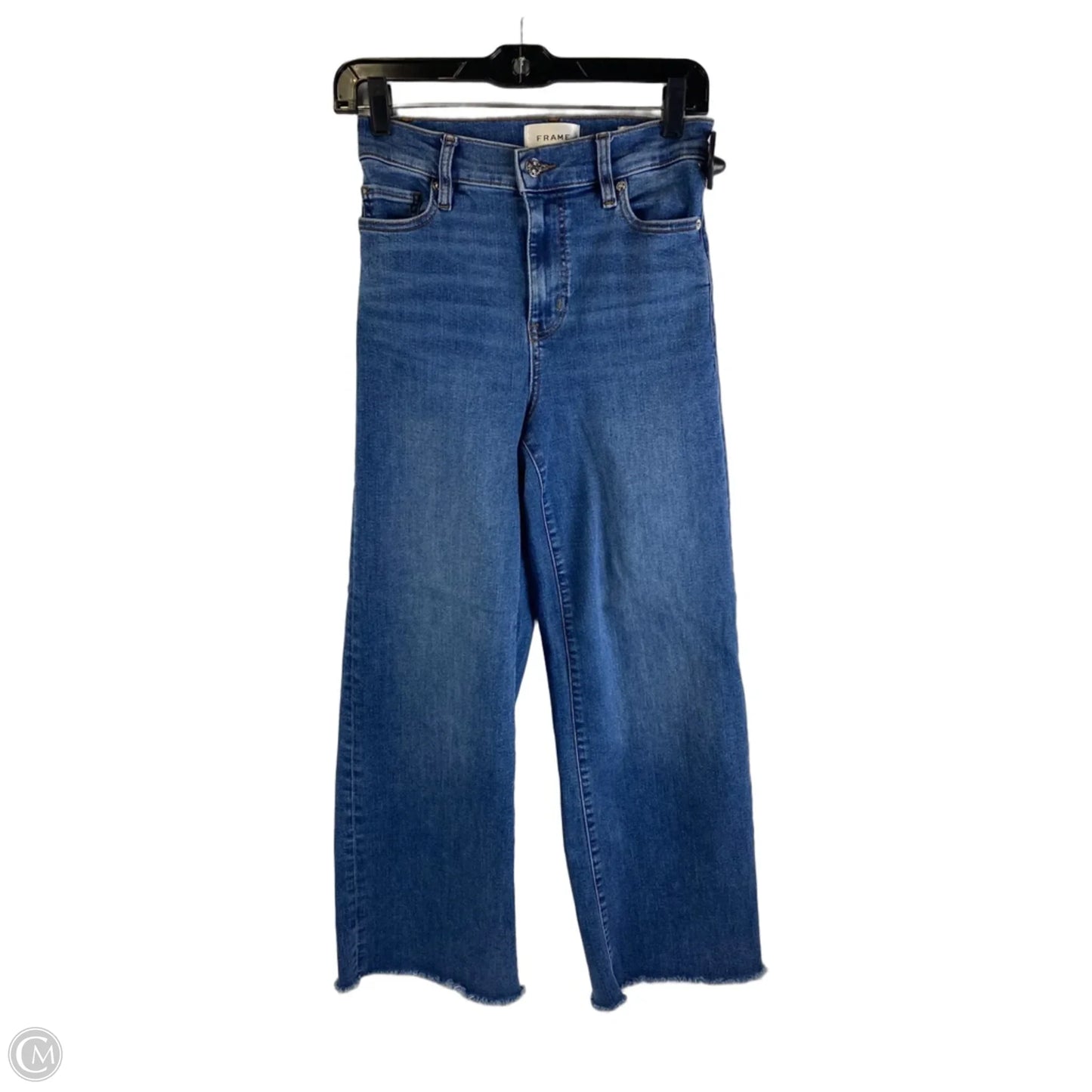 Jeans Cropped By Frame In Blue Denim, Size: 2