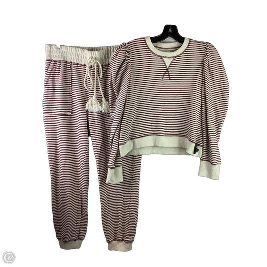 Lounge Set Pants By By The River In Striped Pattern, Size: L