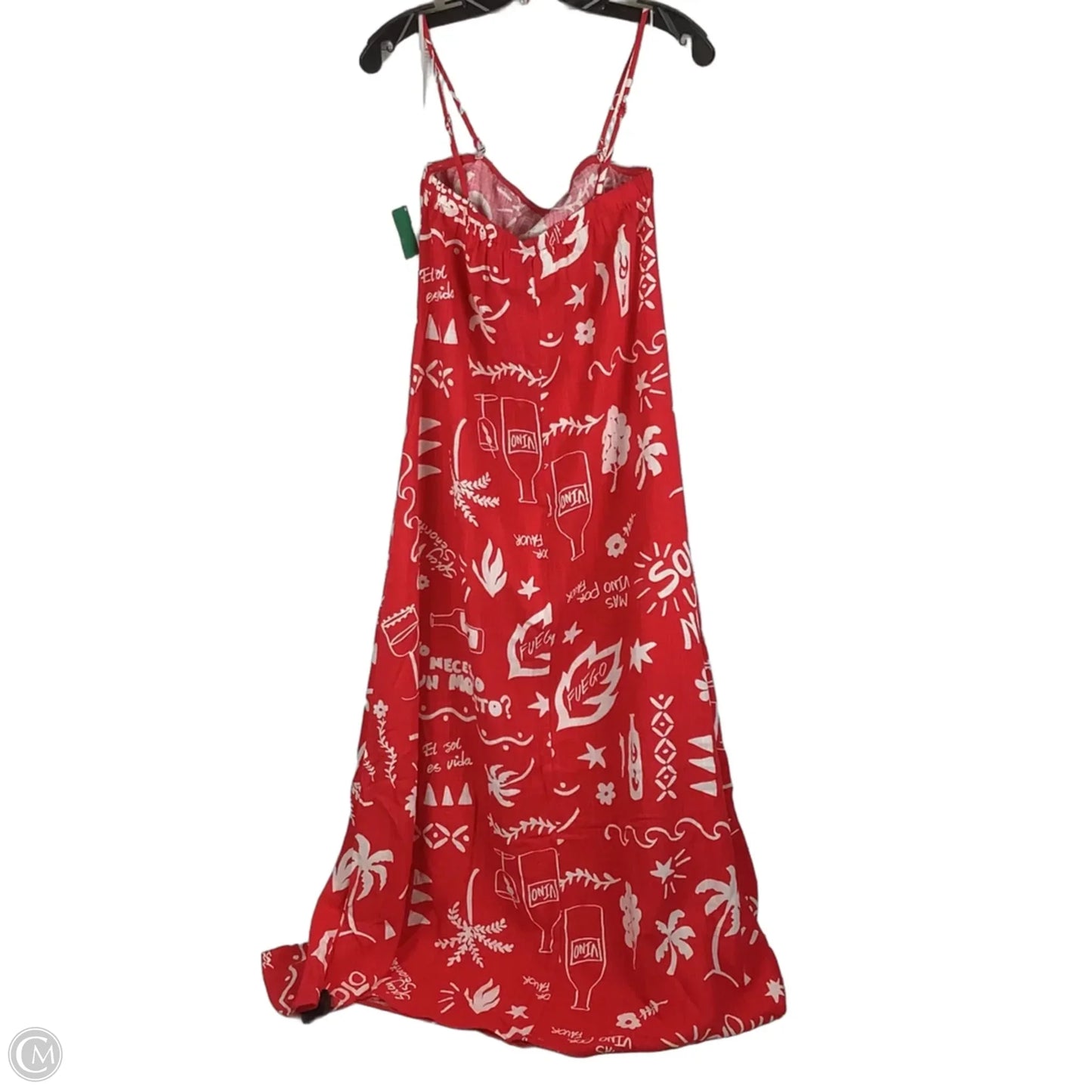 Dress Casual Maxi By Cmc In Red & White, Size: M